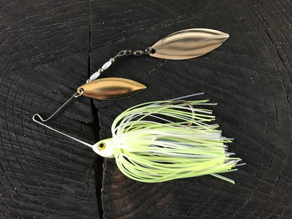 white chartreuse Glimmer Series - Hidden Weight Spinner Baits