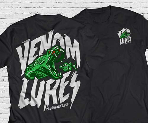 Venom Lures - Black T-Shirts