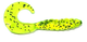 2.75" Super Swimmers Curly Grubs chartreuse pepper