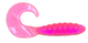 3" Super Swimmers Curly Grubs pink