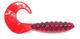 2.75" Super Swimmers Curly Grubs red