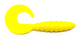 2" Super Swimmers Curly Grubs yellow