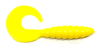 2.75" Super Swimmers Curly Grubs yellow