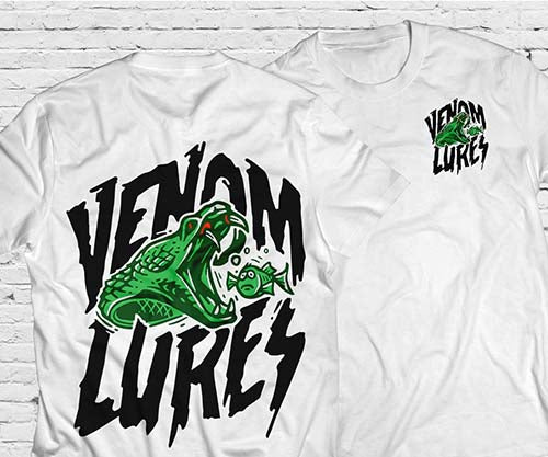 Venom Lures - White T-Shirts